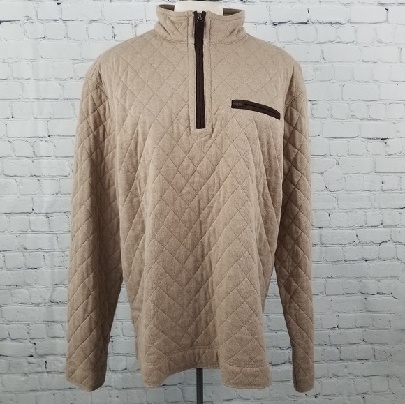 JOHNSTON & MURPHY | quilted quarter zip pullover
